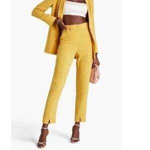 Diane von Furstenberg Yellow Trouser Pants Size 12 Work Pants Suit Spring